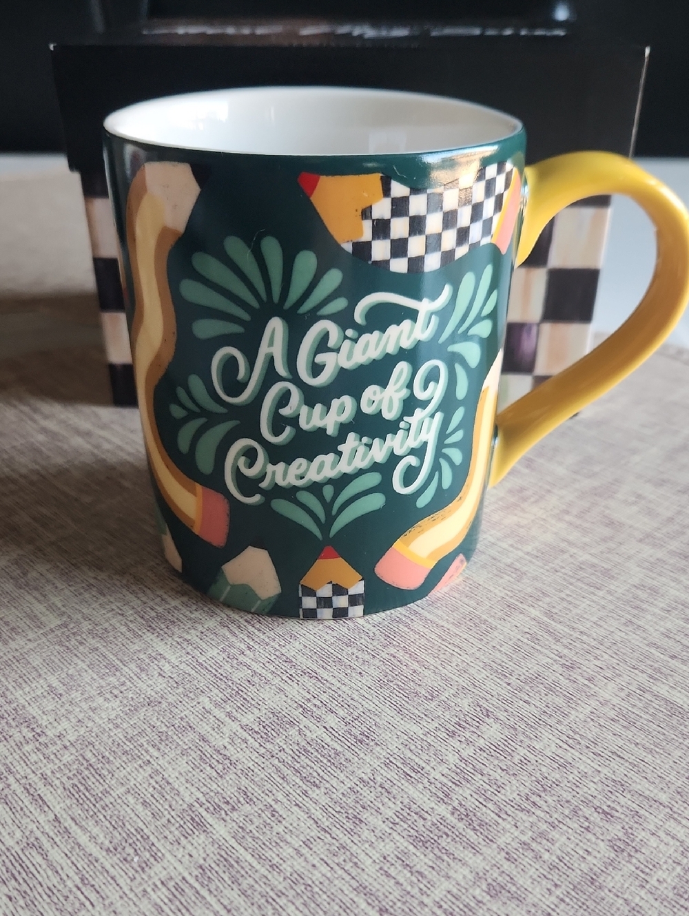 MacKenzie-Childs Black & White Artist Mug Series Box